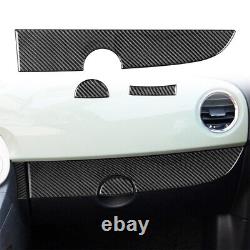 1 set Carbon Fiber Full Interior Set Kit Frarme Cover Trim For Fiat 500 12-15