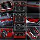 13Pcs Red Carbon Fiber Full Interior Dashboar Trim For VW Golf 6 MK6 GTI 08-12