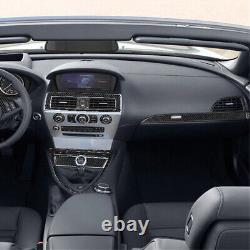 14Pcs Carbon Fiber Full Set Interior Decor Cover For BMW 6 Series E63 E64 04-10