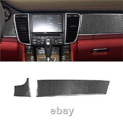 14Pcs Carbon Fiber Interior Full Set Cover Trim For Porsche Panamera 2010-2016