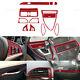 14Pcs For BMW 6 Series E63 E64 2004-10 Red Carbon Fiber Full Interior Cover Trim