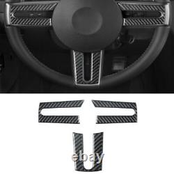 15Pcs Car Carbon Fiber Full Interior Kit Set Trim Cover For Ford Mustang