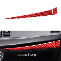 17Pcs Red Carbon Fiber Full Interior Set Kit For Mitsubishi Lancer 2008-15