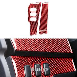 17Pcs Red Carbon Fiber Full Interior Set Kit For Mitsubishi Lancer 2008-15