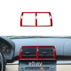 19Pcs Red Carbon Fiber Full Interior Set Kit Cover Trim For BMW X5 E53 2000-06