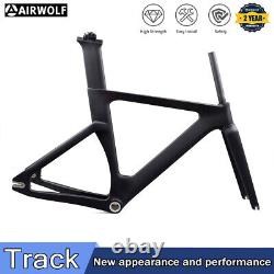 2023 Full Carbon Fiber Track Frame BSA Road Bike Frame 700c Rigid Fixed Gear