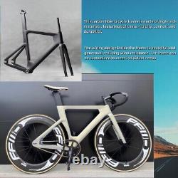 2023 Full Carbon Fiber Track Frame BSA Road Bike Frame 700c Rigid Fixed Gear