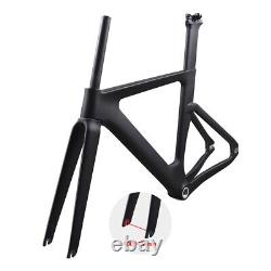 2023 Full Carbon Fiber Track Frame BSA Road Bike Frame 700c Rigid Fixed Gear