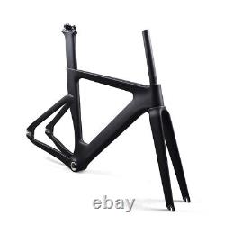 2023 Full Carbon Fiber Track Frame BSA Road Bike Frame 700c Rigid Fixed Gear