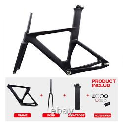 2023 Full Carbon Fiber Track Frame BSA Road Bike Frame 700c Rigid Fixed Gear