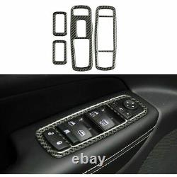 23Pc For Jeep Grand Cherokee 2014-2018 Carbon Fiber Interior Full Set Cover Trim