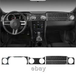 24-Piece Carbon Fiber Interior Full Case Trim for Ford Mustang 2005-2009