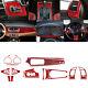 25Pcs Red Soft Carbon Fiber Full Set Interior Dashboard Cover For BMW Z4 2003-08