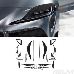 26Pcs Carbon Fiber Full Exterior Kit Cover Trim Sticker For Toyota Supra A90