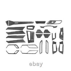 27 Pcs Full Set Interior Cover Trim For Audi A6 C8 A7 2019-2022 Carbon Fiber