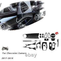 27Pcs For Chevrolet Camaro 17-19 Carbon Fiber Full Set Interior Cover Sticker-LK