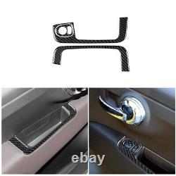 28Pcs RHD Carbon Fiber Interior Full Set Trim Sticker For Fiat 500 2012-2015