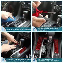 28Pcs Red RHD Carbon Fiber Full Interior Cover Trim For Chevrolet Camaro 2017-19