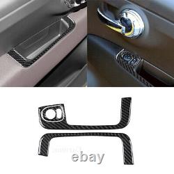 28pcs Carbon Fiber Full Kit Interior Trim Set For Fiat 500 2012-2015