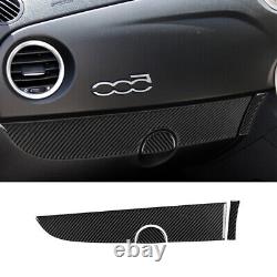 28pcs Carbon Fiber Full Kit Interior Trim Set For Fiat 500 2012-2015