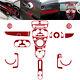 28pcs Red Carbon Fiber Full Kit Interior Trim Set For Fiat 500 2012-2015