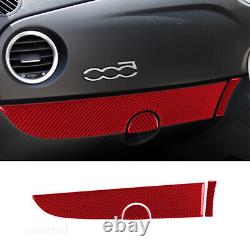 28pcs Red Carbon Fiber Full Kit Interior Trim Set For Fiat 500 2012-2015