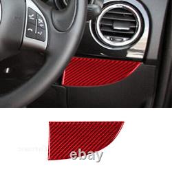 28pcs Red Carbon Fiber Full Kit Interior Trim Set For Fiat 500 2012-2015