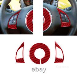 28pcs Red Carbon Fiber Full Kit Interior Trim Set For Fiat 500 2012-2015