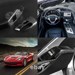 3-Piece Lift Switch Panel Full Carbon Fiber Door Cover for Corvette C7 14-19