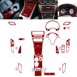 32pcs Red Carbon Fiber Interior Full Kits Interior Trim For Mercedes GLA CLA