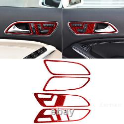 32pcs Red Carbon Fiber Interior Full Kits Interior Trim For Mercedes GLA CLA