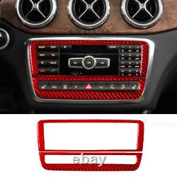 32pcs Red Carbon Fiber Interior Full Kits Interior Trim For Mercedes GLA CLA