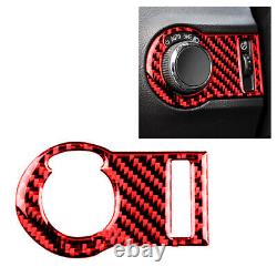 33Pcs For Chevrolet Camaro 2010-15 Red Carbon Fiber Interior Full Set Cover Trim