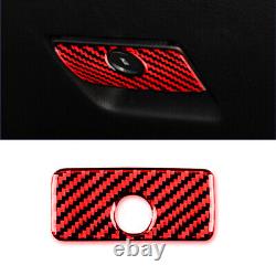 33Pcs For Chevrolet Camaro 2010-15 Red Carbon Fiber Interior Full Set Cover Trim