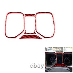 33Pcs For Chevrolet Camaro 2010-15 Red Carbon Fiber Interior Full Set Cover Trim