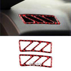 33Pcs For Chevrolet Camaro 2010-15 Red Carbon Fiber Interior Full Set Cover Trim