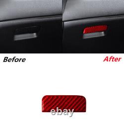 33x Red RHD Carbon Fiber Interior Full Cover Trim For Mitsubishi Outlander 14-16