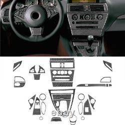 34PCS Carbon Fiber Full Interior Sticker Set For BMW 650i 645Ci 04-10 / M6 06-10