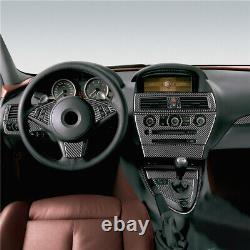 34Pcs RHD Carbon Fiber Interior Full Set Kit Cover Trim For BMW 6 Series E63 E64