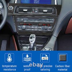 35Pcs Carbon Fiber Full Dashboard Interior Trim Set For BMW 6 F12 F13 2011-18