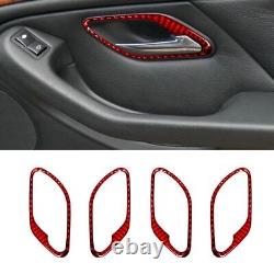 35Pcs Carbon Fiber Interior Full Kit Cover Trim For BMW 5 Series E39 Red 1998-03