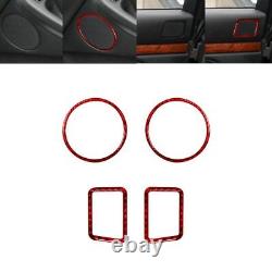 35Pcs Carbon Fiber Interior Full Kit Cover Trim For BMW 5 Series E39 Red 1998-03