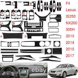 35Pcs RHD Carbon Fiber Interior Full Cover Trim For Lexus IS250 IS350 2013-2017