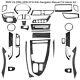 36PCS Carbon Fiber Manual Full Interior Kit Set Cover Trim For BMW Z4 E89 With NAV