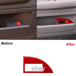 36Pcs Red Carbon Fiber Interior Full Kit Trim Sticker For Audi A4 S4 2005-2008