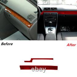 36Pcs Red Carbon Fiber Interior Full Kit Trim Sticker For Audi A4 S4 2005-2008