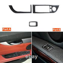 36X Carbon Fiber Manual Full Interior Kit Set Cover Trim For BMW Z4 E89 WithO NAV