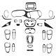 37Pcs RHD Carbon Fiber Interior Full Set Kit Cover Trim For Fiat 500L 2014-2017