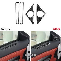 38Pcs Carbon Fiber RHD Interior Full Kit Cover Trim For Nissan GT-R R35 2008-16