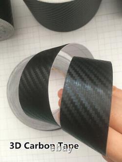 3D Carbon Fiber Black Vinyl Wrap Film Self adhesive Tape Sticker Bubble Free